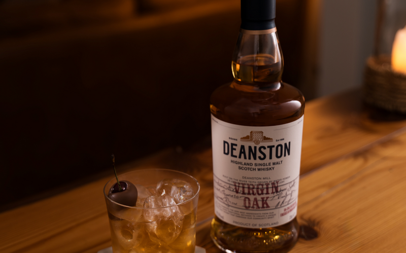 Chocolate Oak Old Fashioned Cocktail with Deanston Virgin Oak