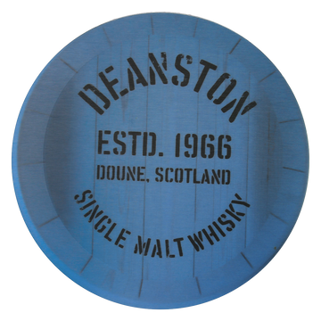 Deanston whisky coaster in blue