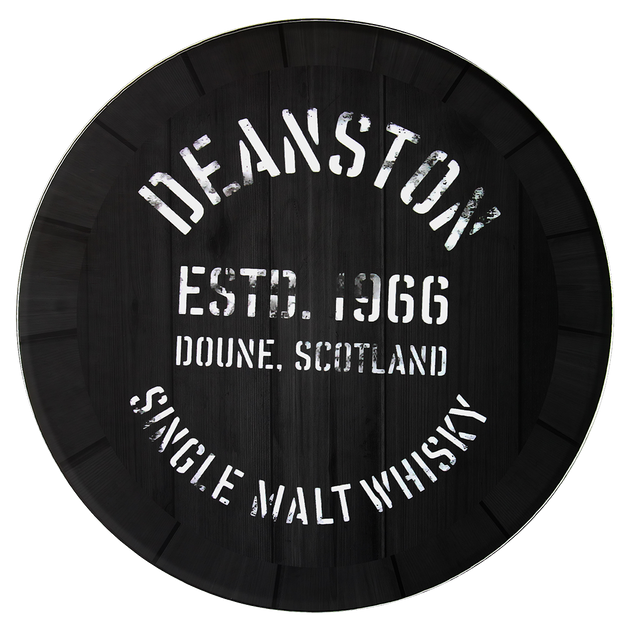 Deanston whisky coaster in black