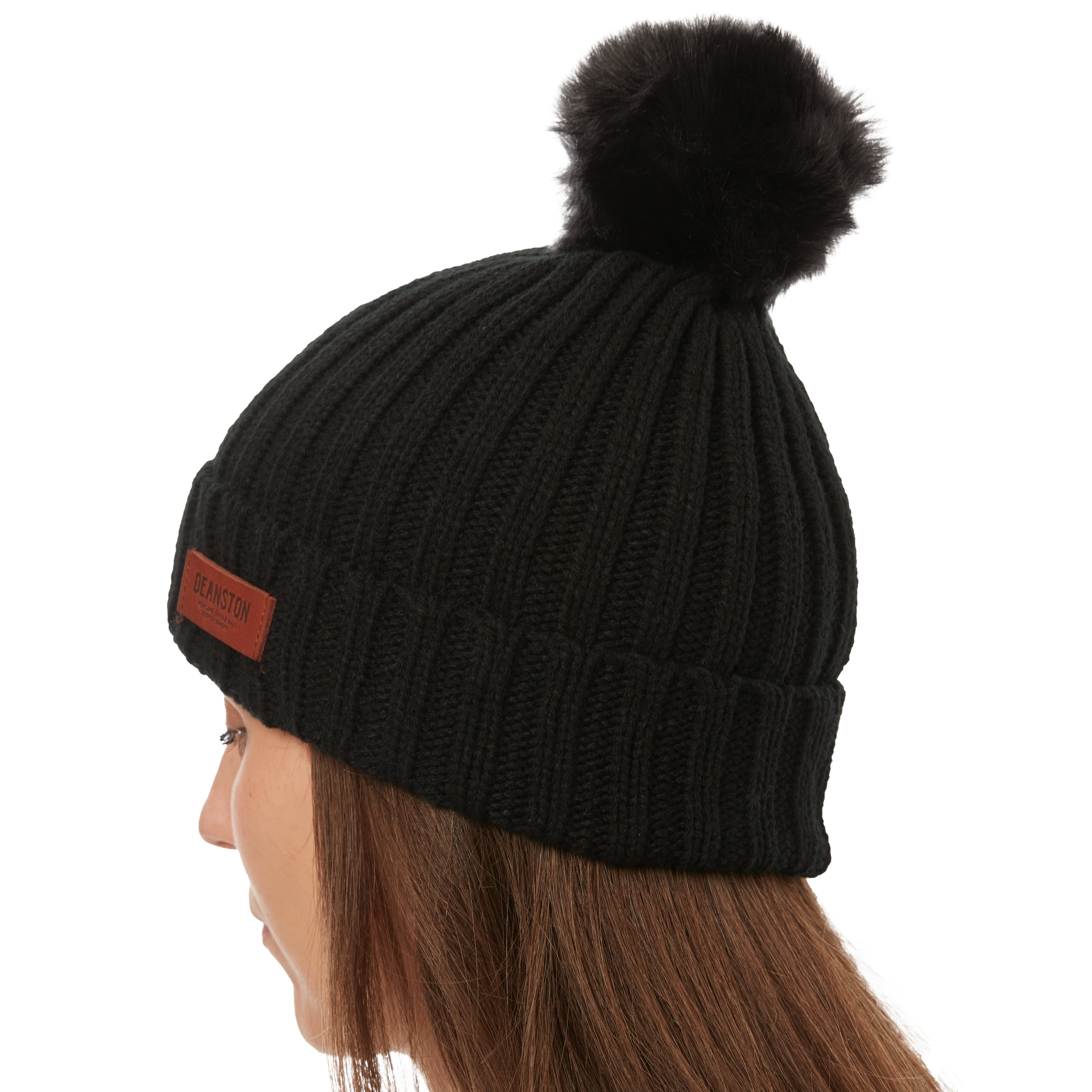 Black wooly bobble best sale hat