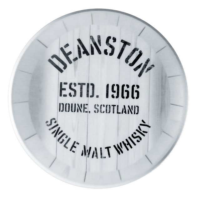 Deanston whisky coaster in white
