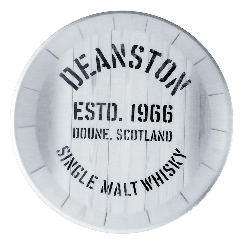Deanston whisky coaster in blue