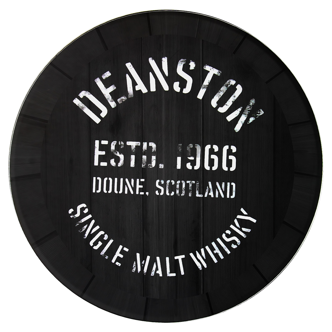 Deanston whisky coaster in black