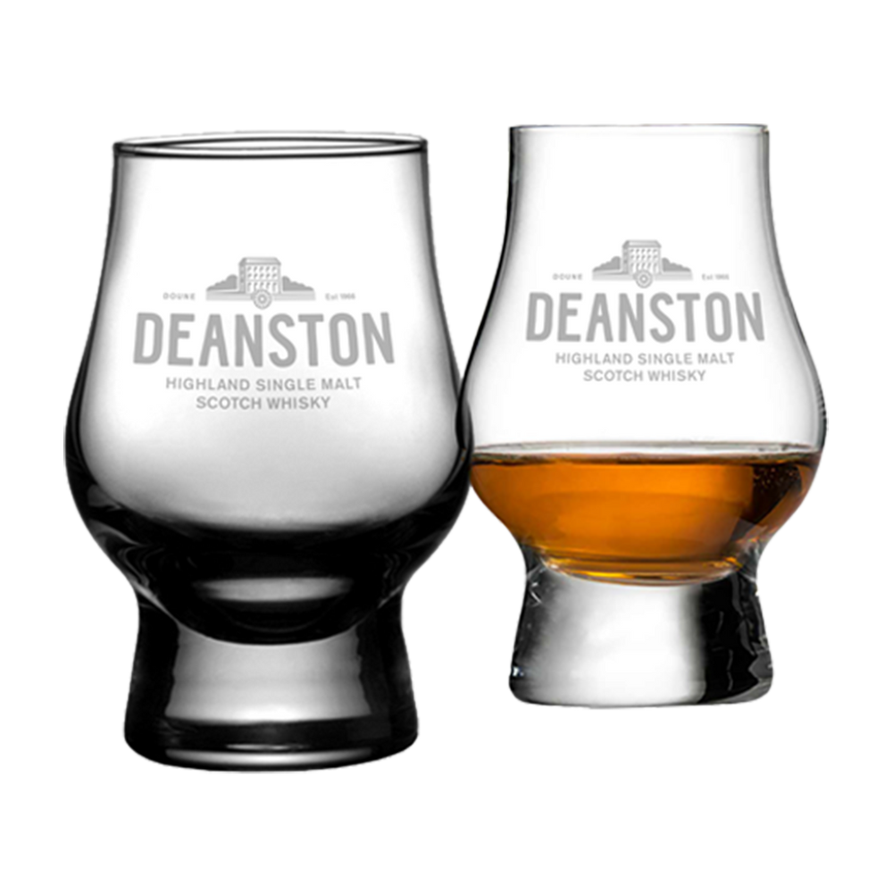 The perfect dram glass, featuring the Deanton Logo