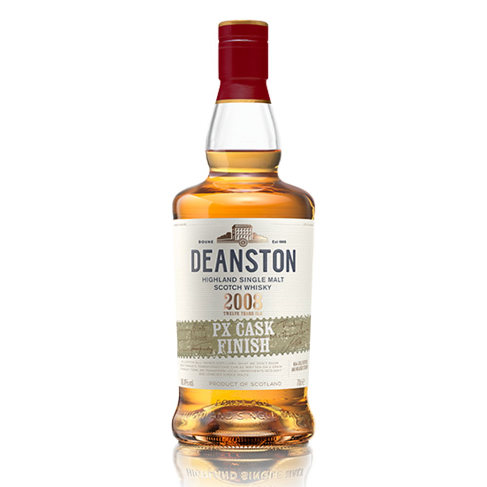 Deanston pedro ximenez cask whisky in a bottle