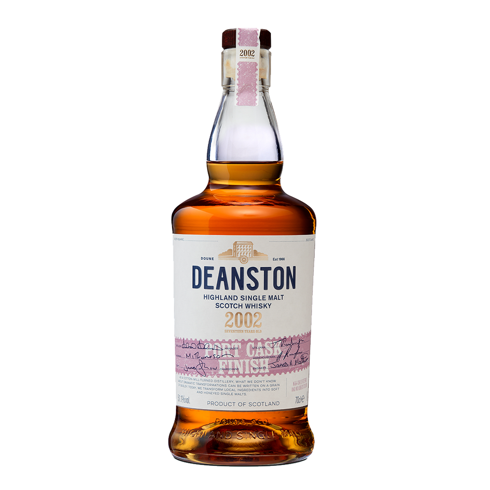 Deanston port cask whisky in a bottle